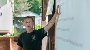 Professor Mark Bradford teaching at Yale-Myers Forest