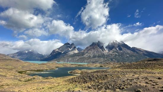 Scenic wide view of Torres del Paine