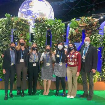 Yale students and staff at COP26 in Scotland